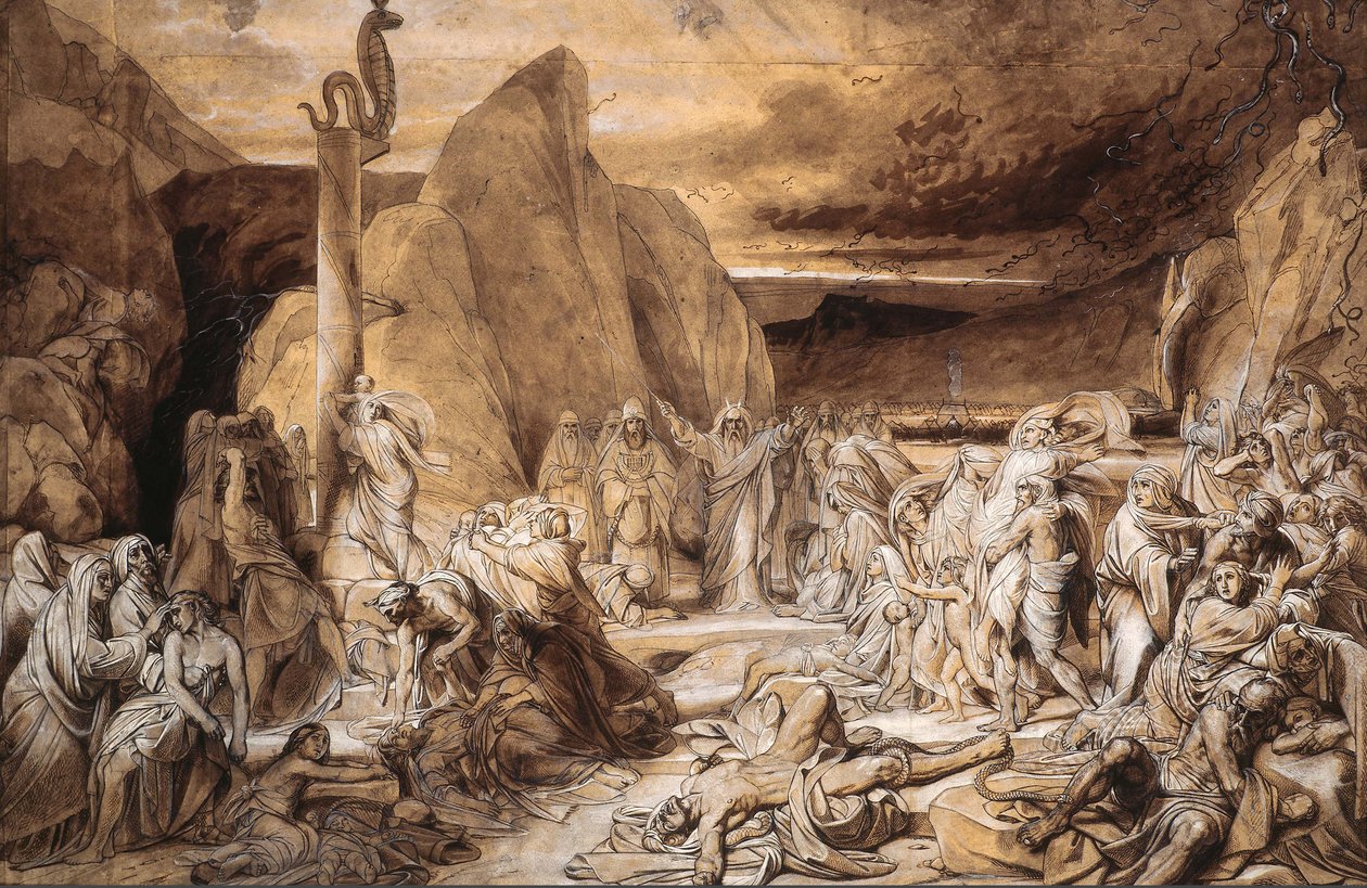 The Brazen Serpent Study, 1839. od Fyodor Antonovich Bruni