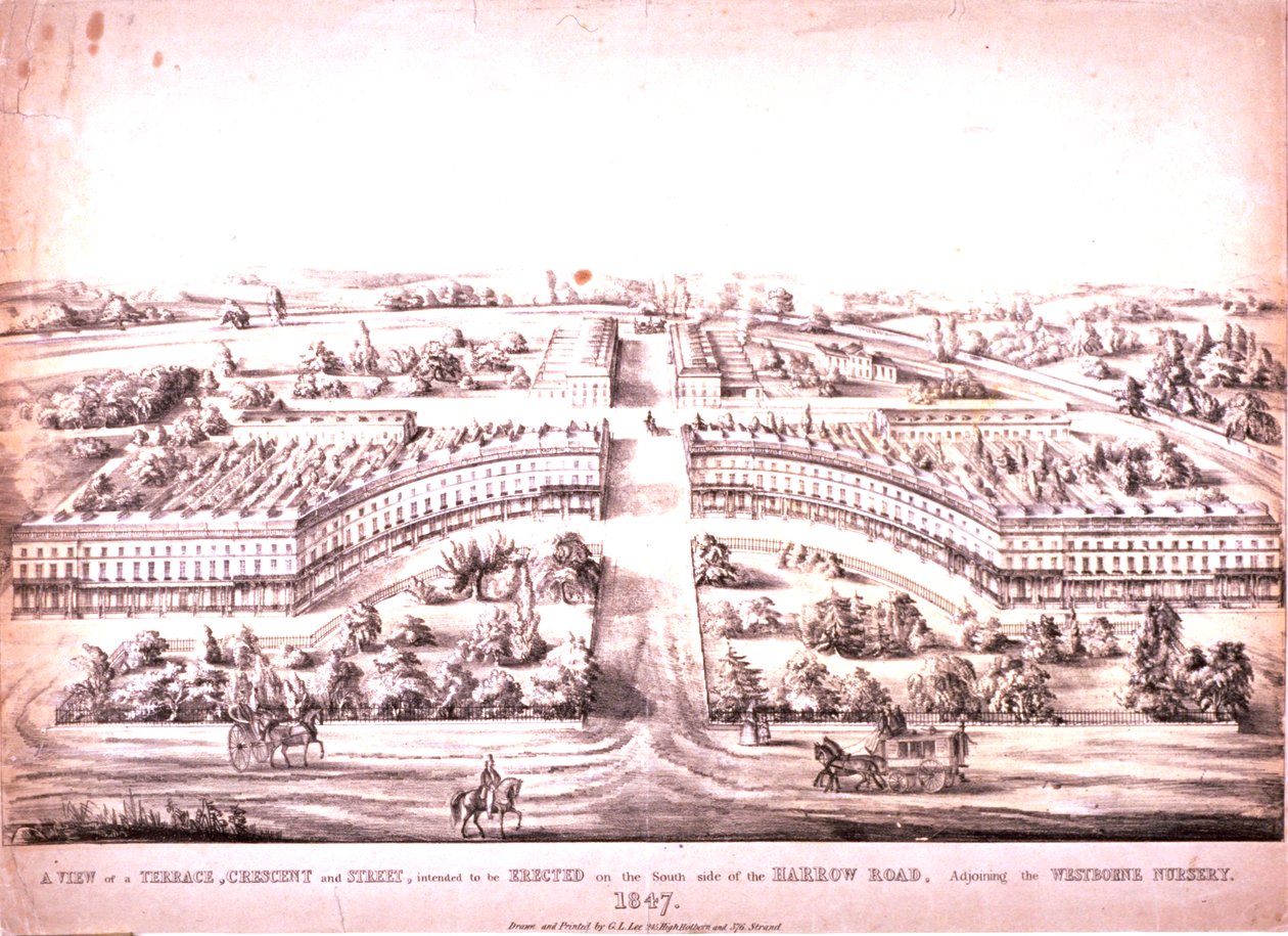 Harrow Road, Paddington, 1847 od G.L. Lee