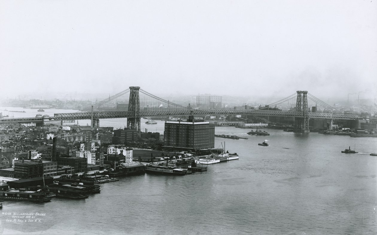 Williamsburg Bridge, 1909 od G.P. Hall und Sohn