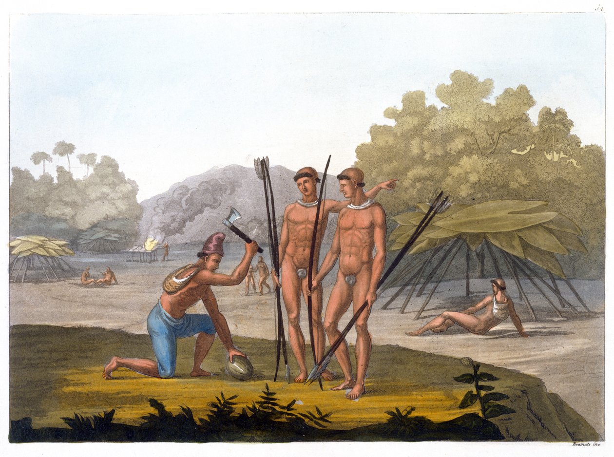 Patacho Tribesmen (barevná rytina) od G. Bramati