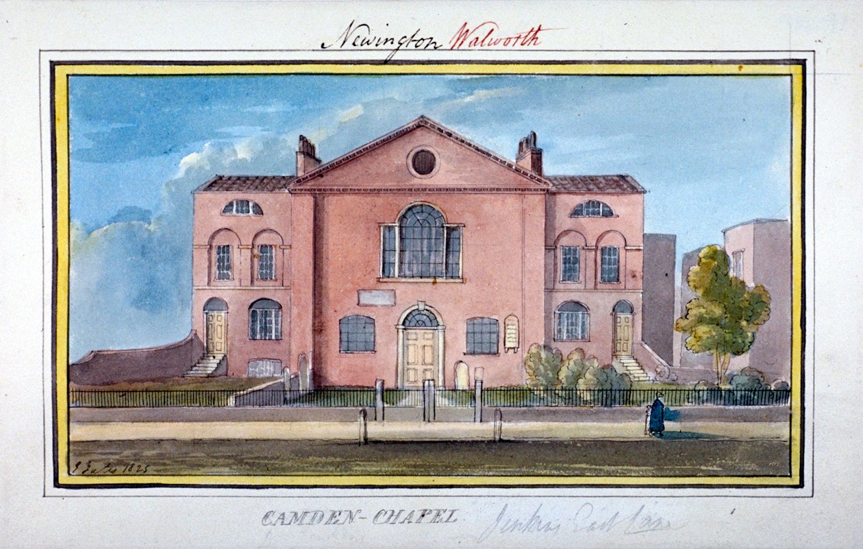 Camden Chapel, East Lane, Southwark, Londýn, 1825 od G Yates