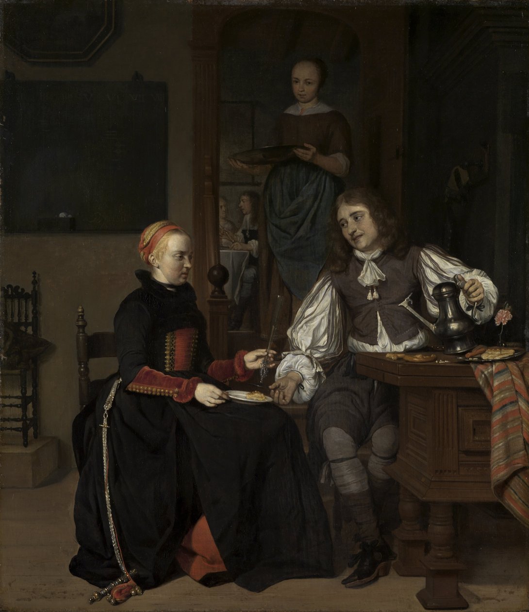 Mladý pár u snídaně od Gabriel Metsu