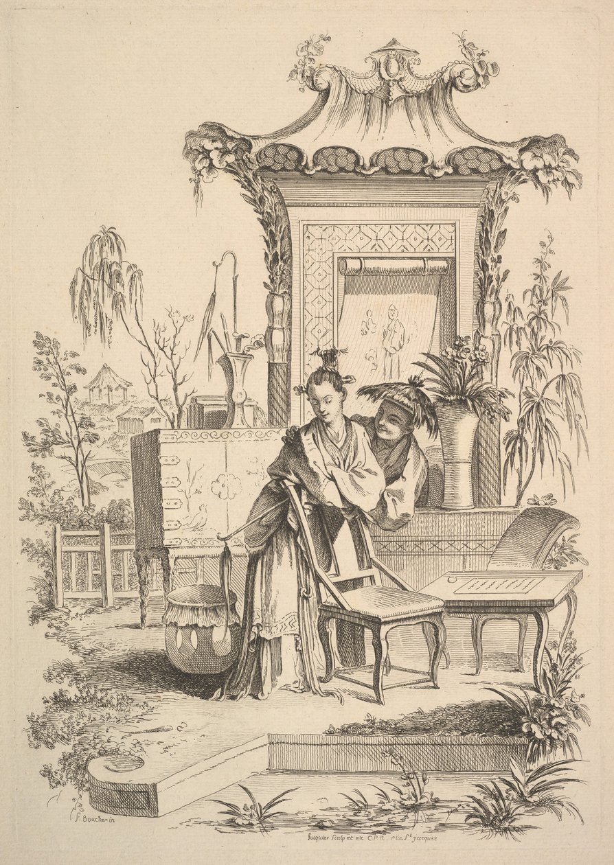 Číňan muž a žena, ca. 1742. od Gabriel Huquier