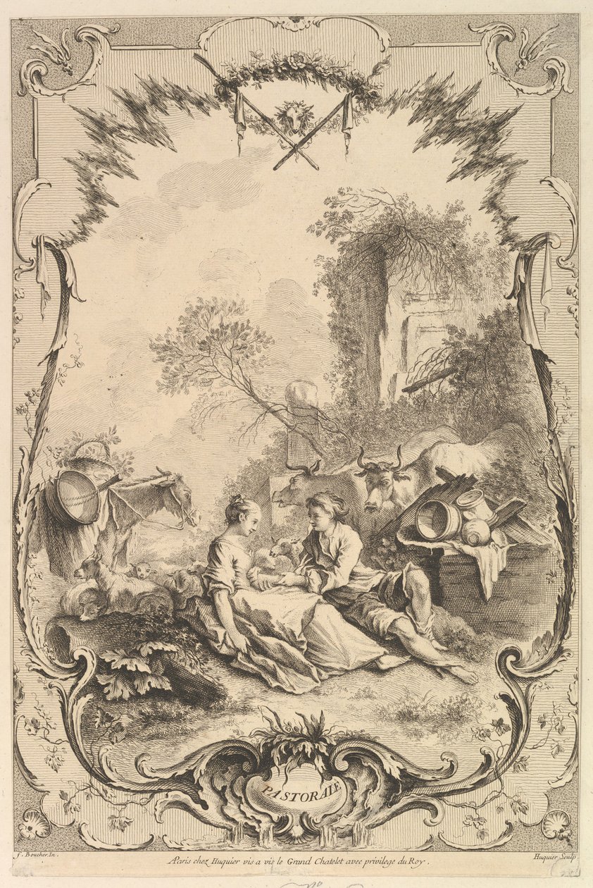 Pastorale, 18. století. od Gabriel Huquier