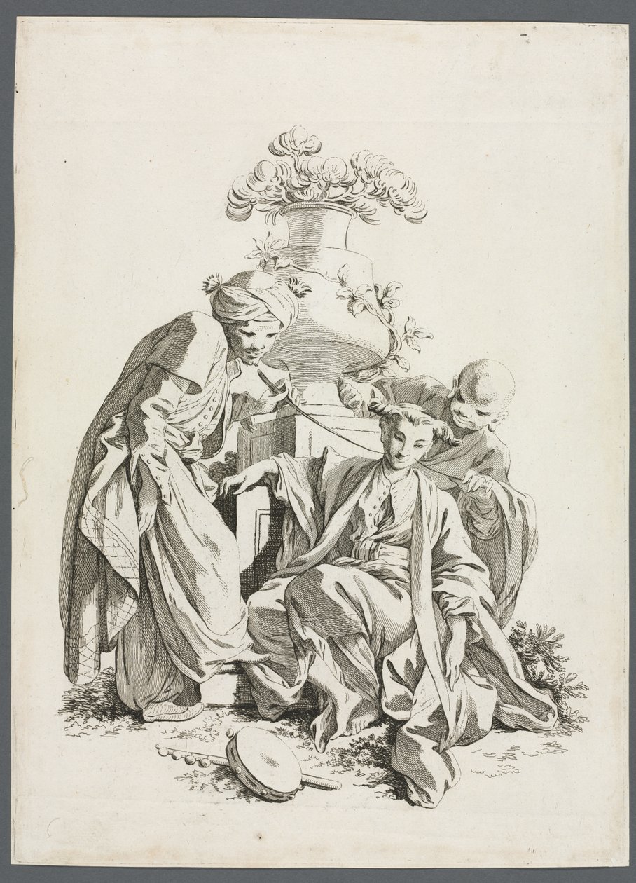 The Senses: Touch after Boucher. od Gabriel Huquier