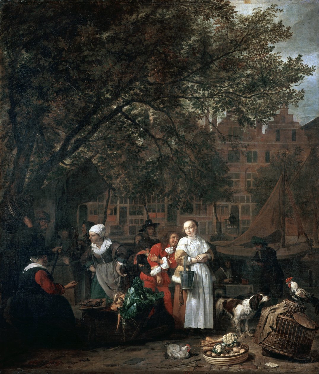 Amsterdamský bylinkový trh od Gabriel Metsu
