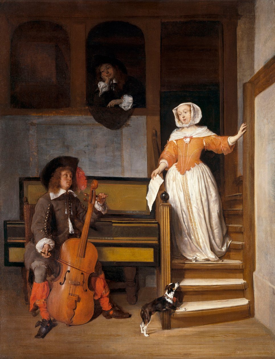 Hráč na violoncello od Gabriel Metsu