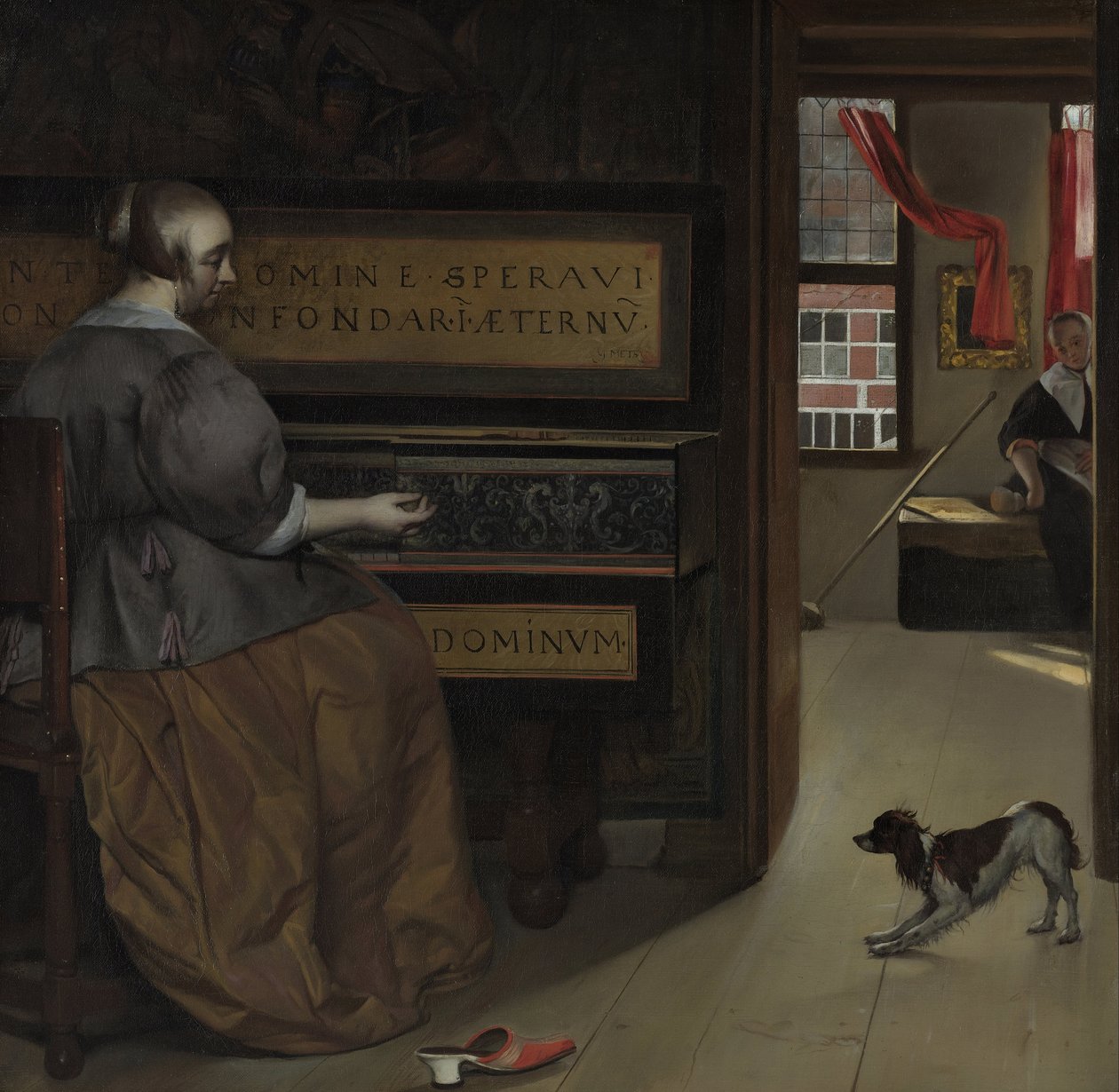 Žena u panny od Gabriel Metsu