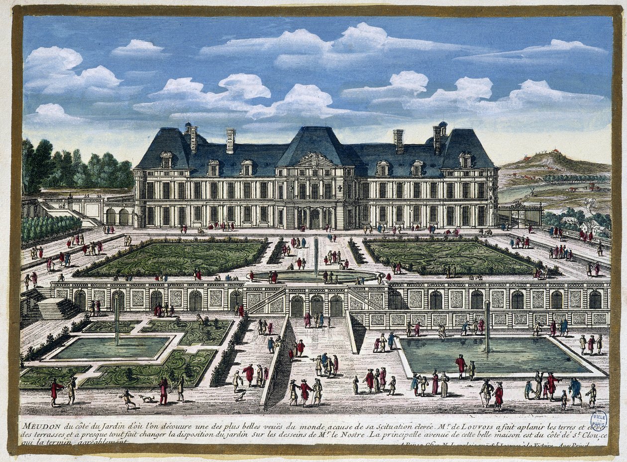 Hrad Meudon od Gabriel Perelle