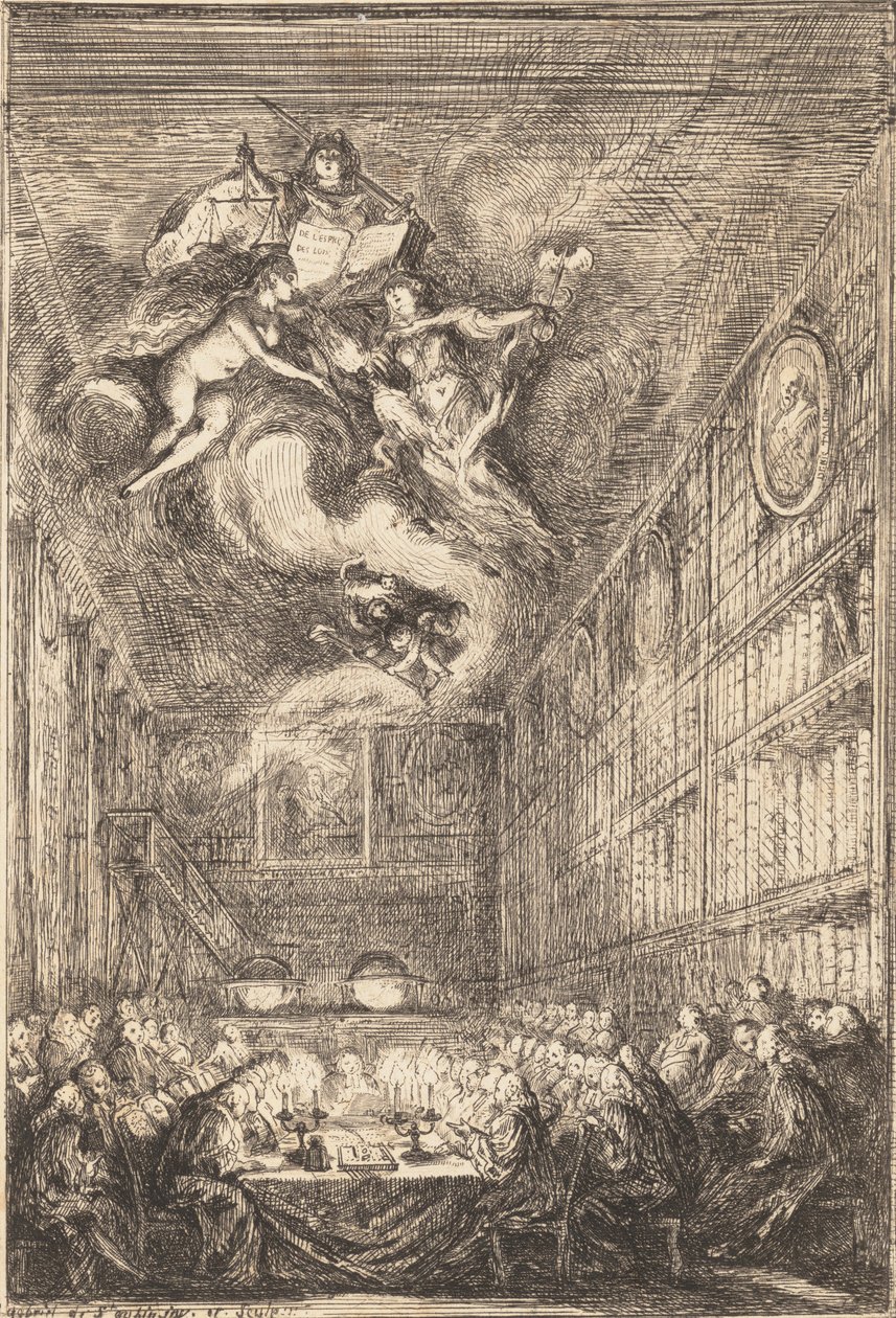 Konference právníků, 1776. od Gabriel de Saint Aubin