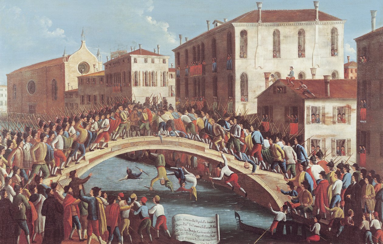 Bitva s holemi na Ponte Santa Fosca, Benátky od Gabriele Bella