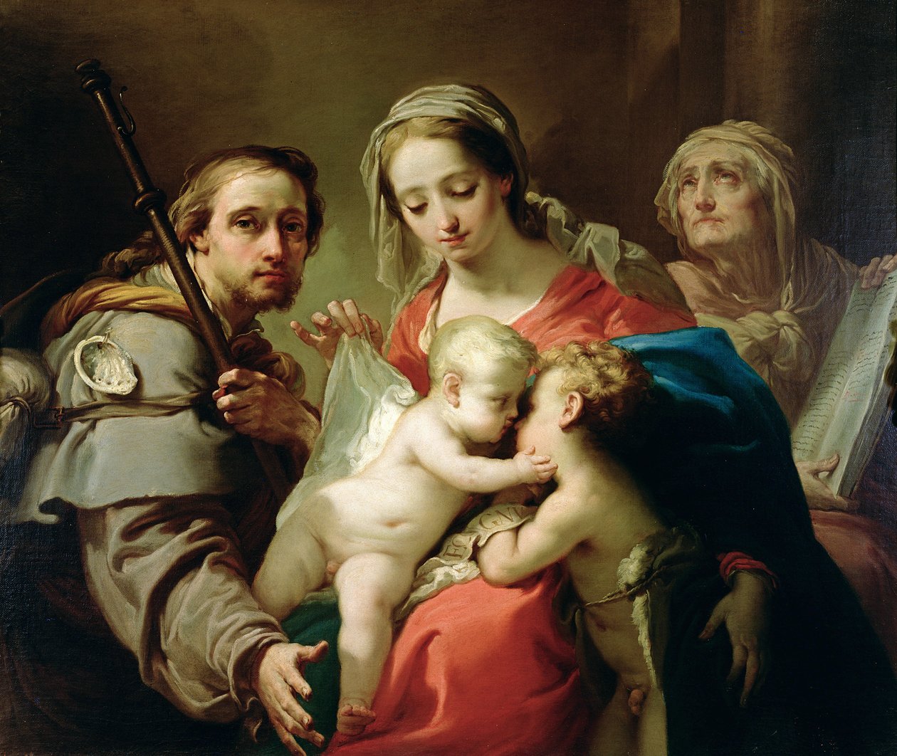 Madonna a dítě se svatými Johnem, Annou a Rocco, kolem roku 1785 (podrobnosti viz 241258) od Gaetano Gandolfi