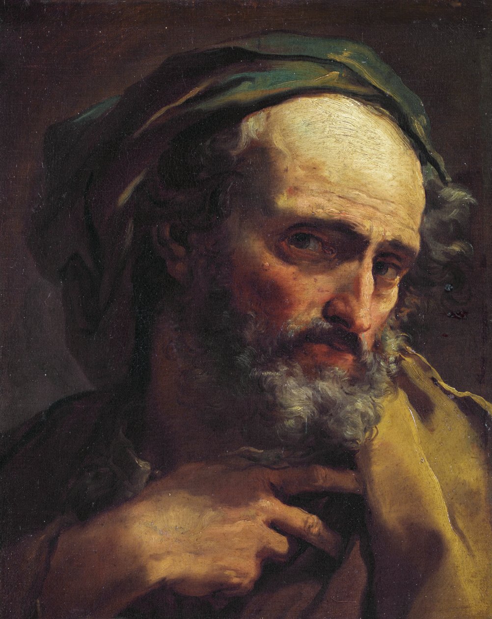 Studie vousatého muže od Gaetano Gandolfi