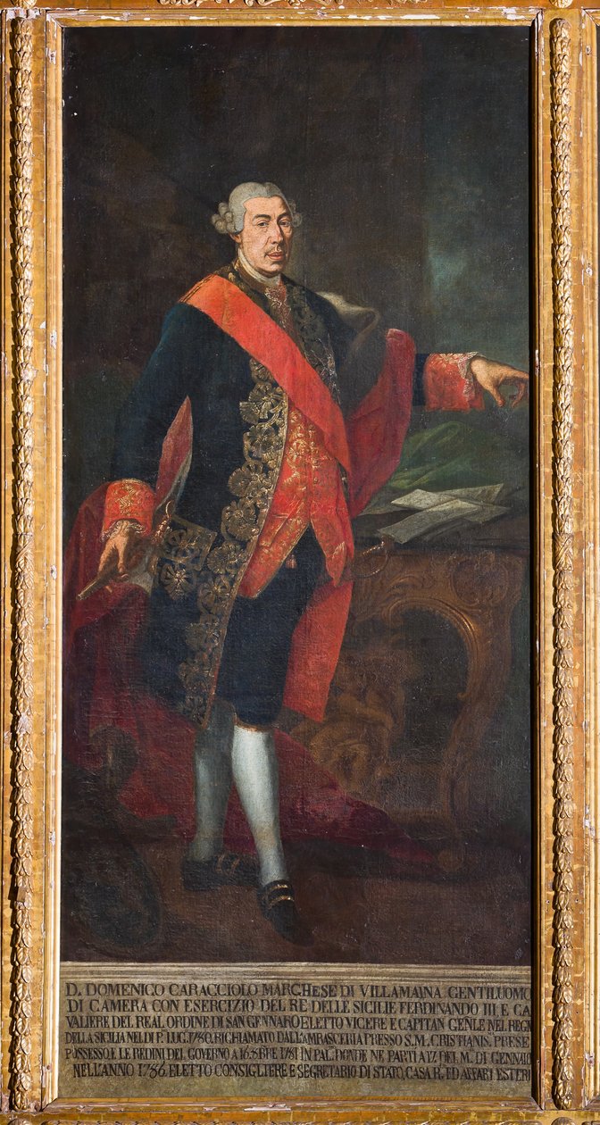 Místokrál Domenico Caracciolo (olej na plátně) od Gaetano Mangano