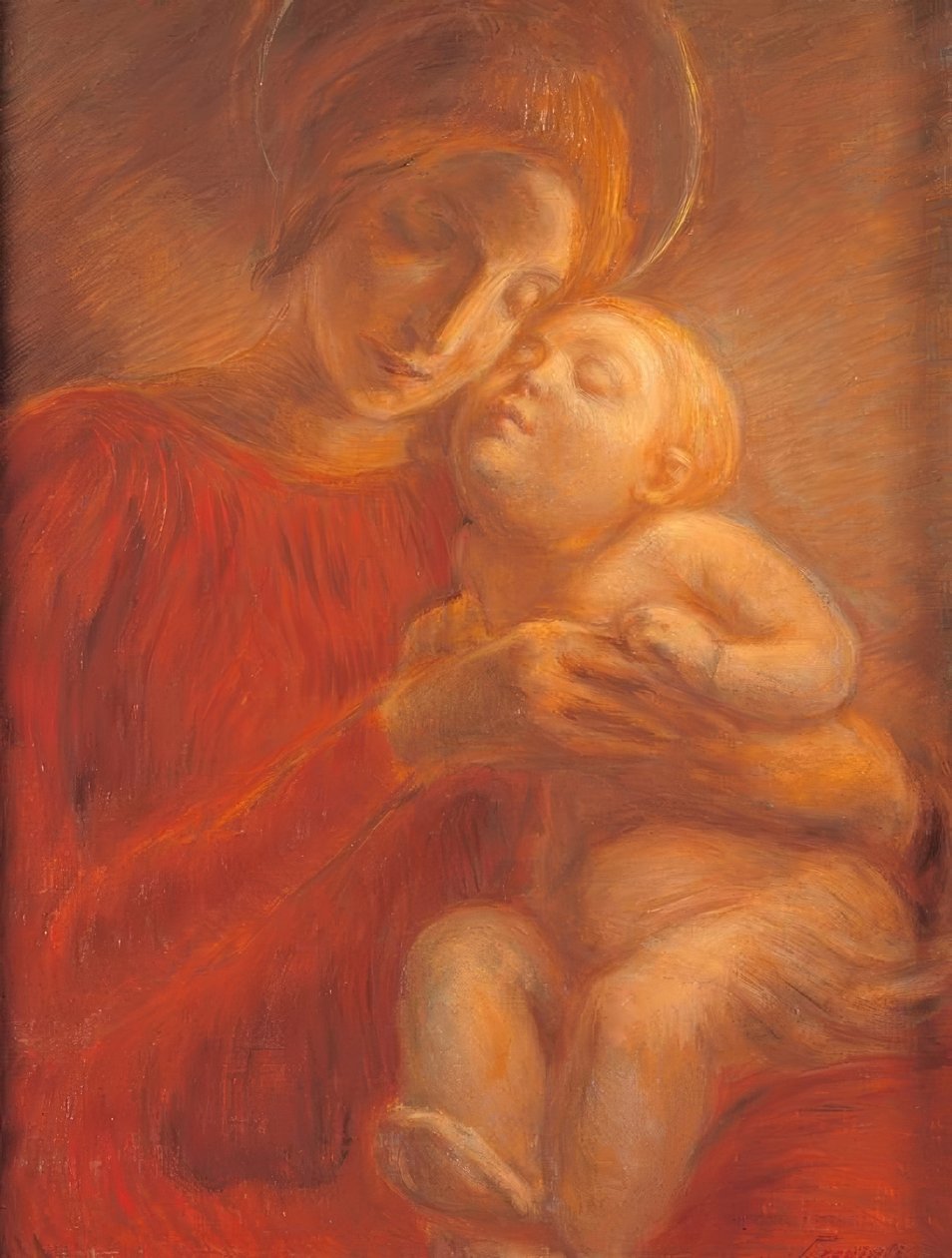 Marie s dítětem od Gaetano Previati