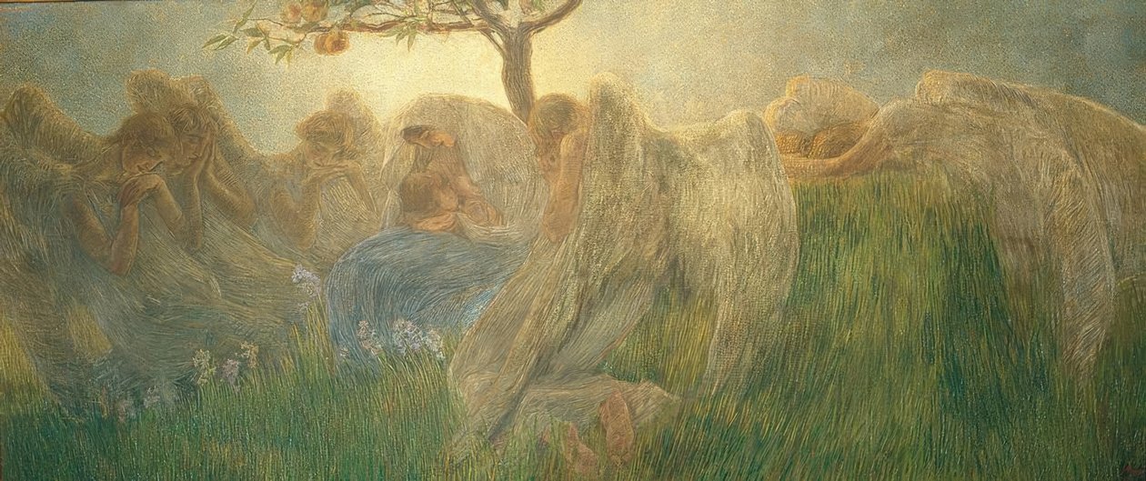 Mateřství od Gaetano Previati