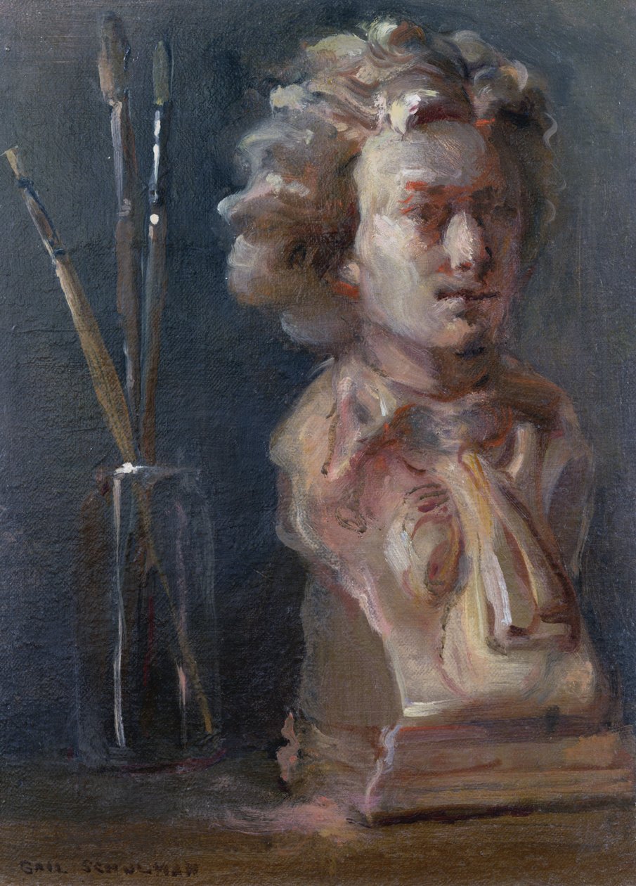 Busta Beethovena (1770-1827) se štětci od Gail Schulman
