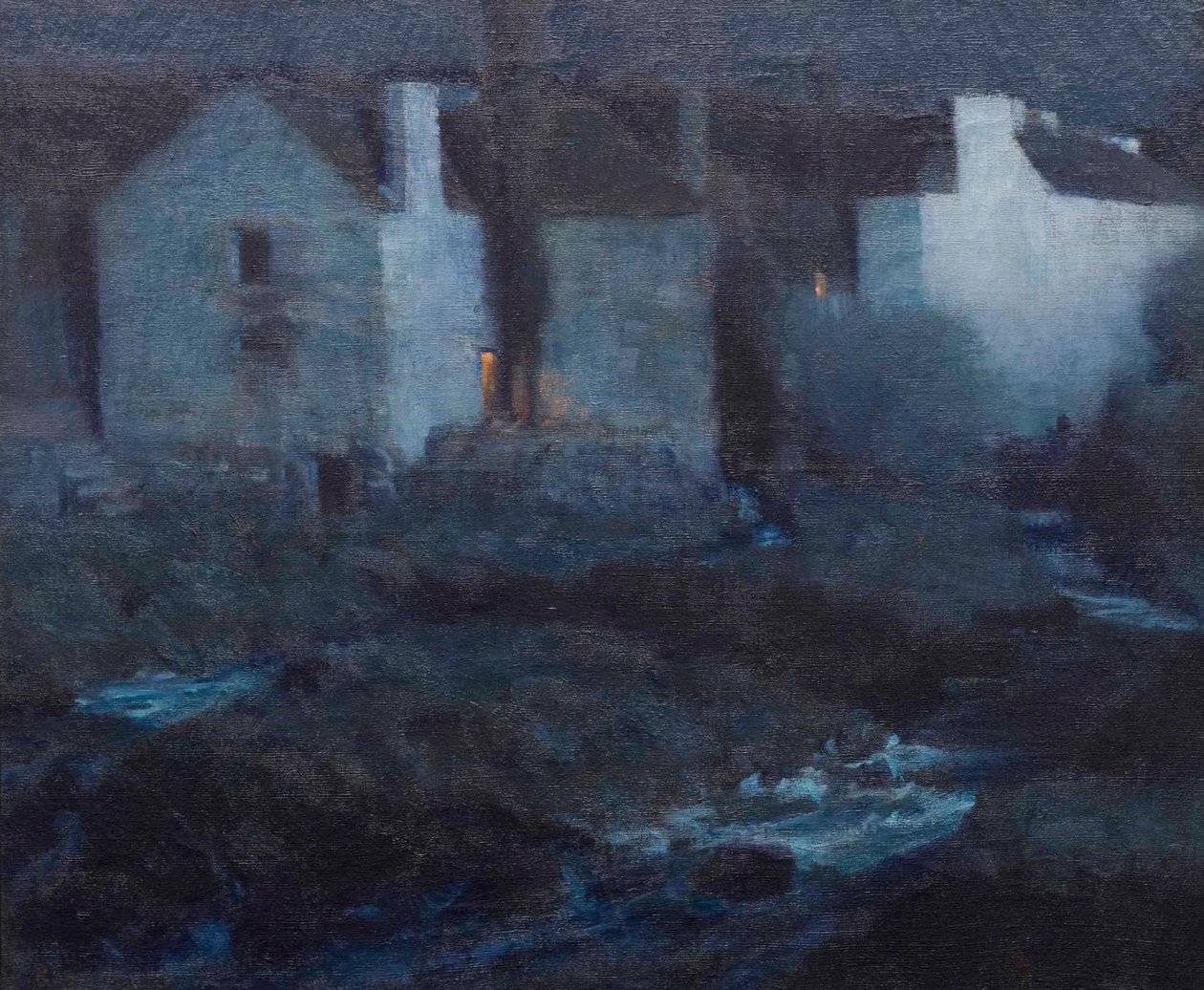Moonlight, Mills at Pont Aven, kolem roku 1900 od Gaines Ruger Donoho
