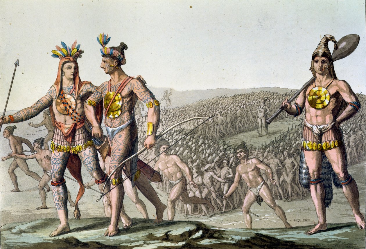 Náčelníci Floridy na jejich cestě do války, c.1820 od Gallo Gallina