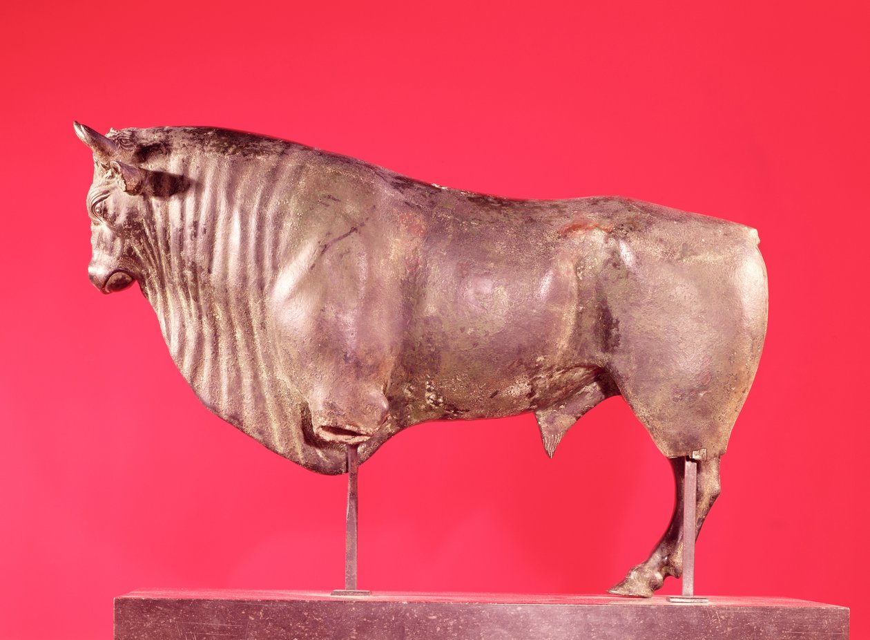 Býk se třemi rohy, z Avrigney (bronz) od Gallo Roman