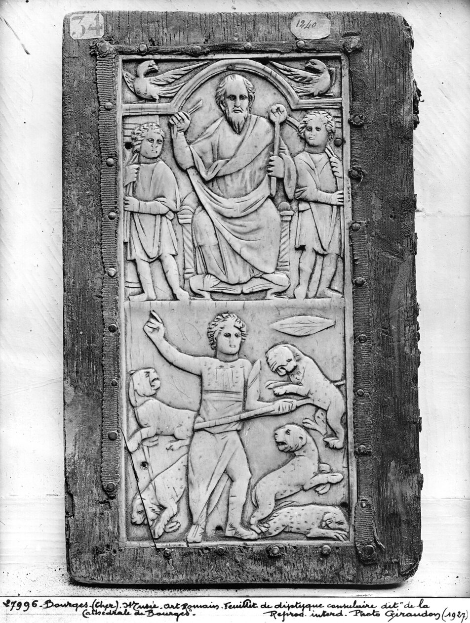 Aetiův konzulární diptych, panel na levé straně (viz také 212283) od Gallo Roman