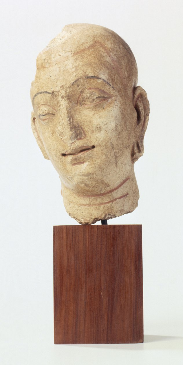 Mnich, dynastie Kushan, 100-400 n. l. (štuk) od Gandhara School