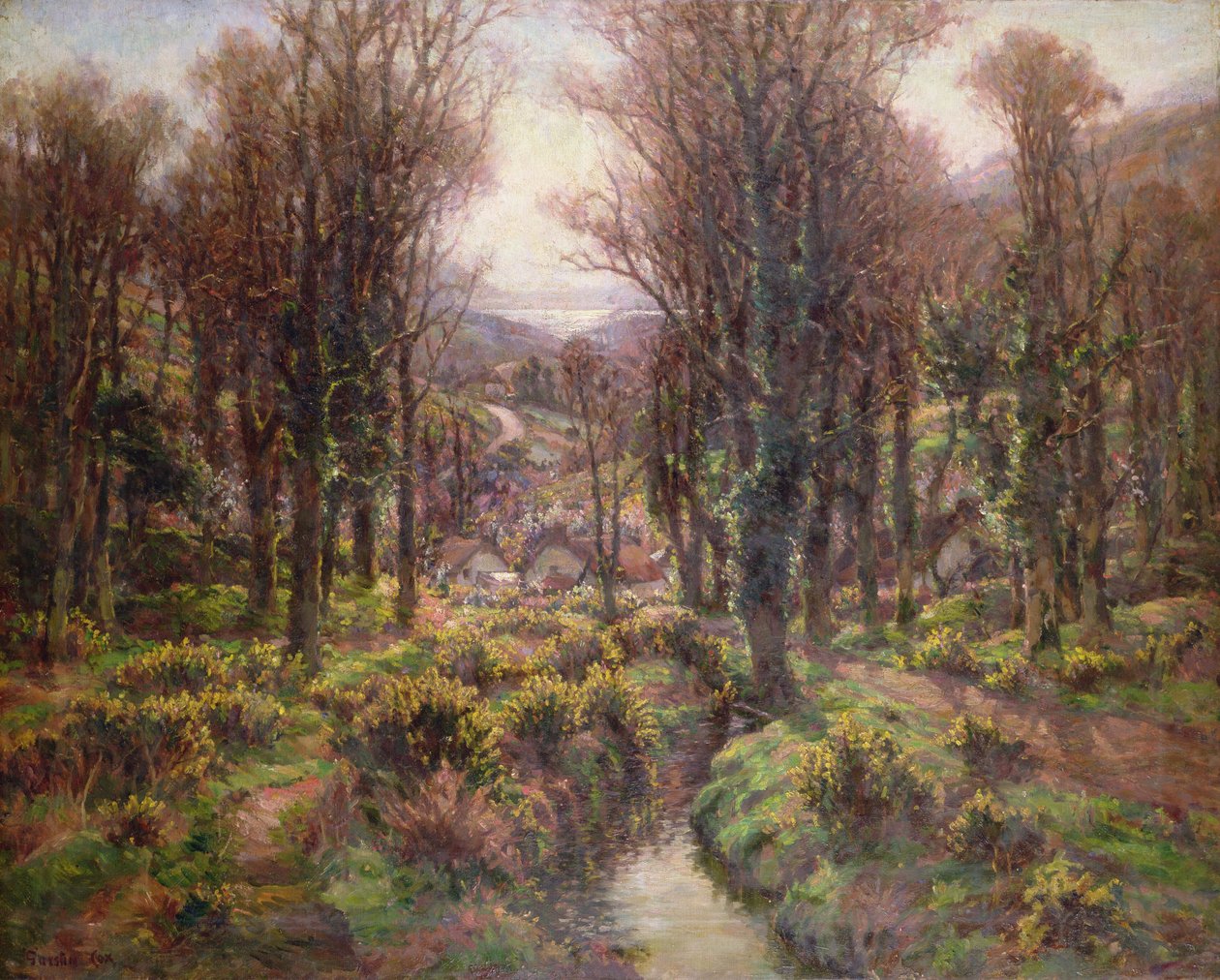 Zátoka Lamorna od Garstin Cox