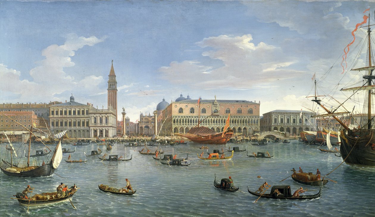 Pohled na Benátky z ostrova San Giorgio, 1697 od Gaspar van Wittel