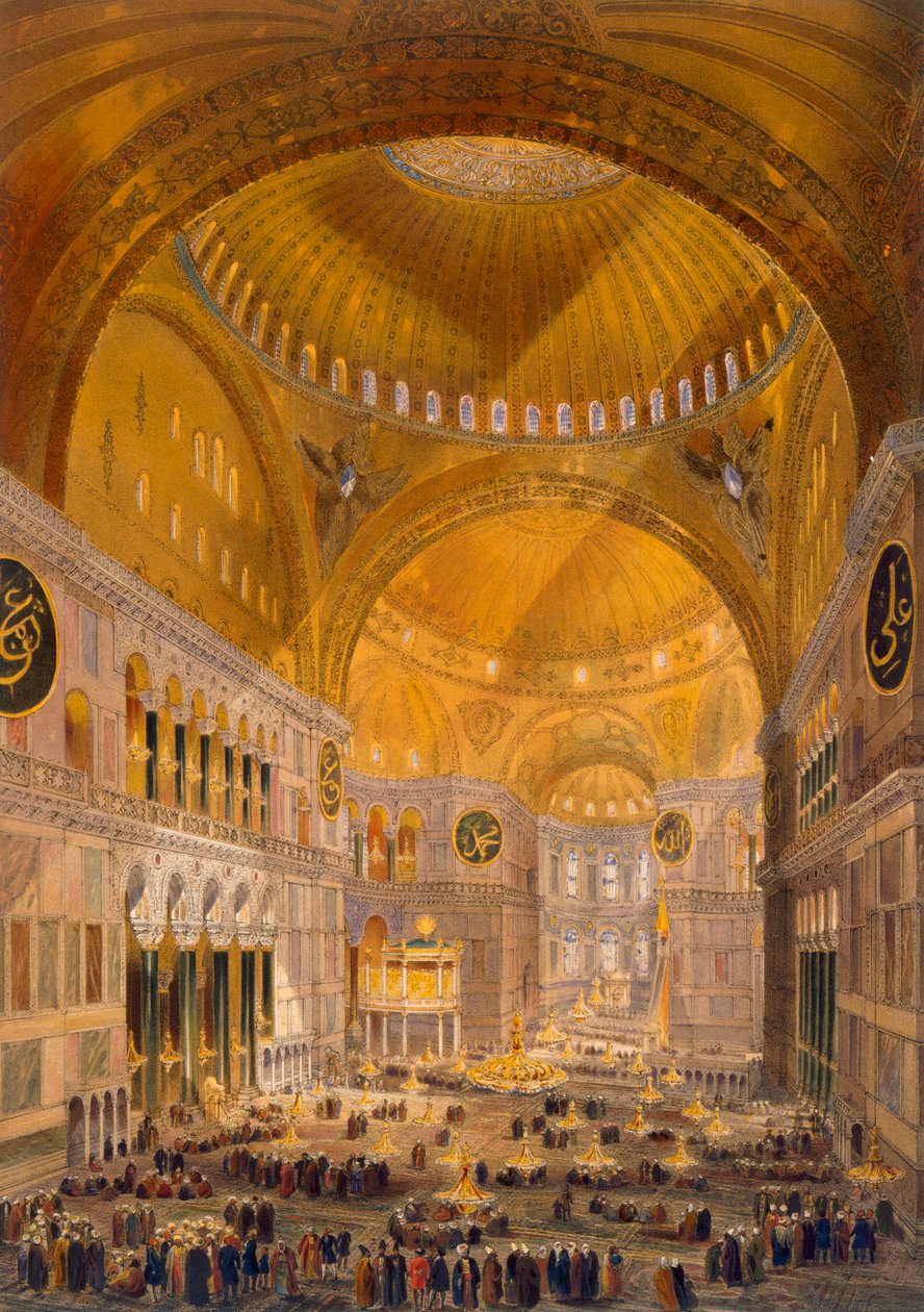 Hagia Sofia, Konstantinopol, 1852 od Gaspard Fossati