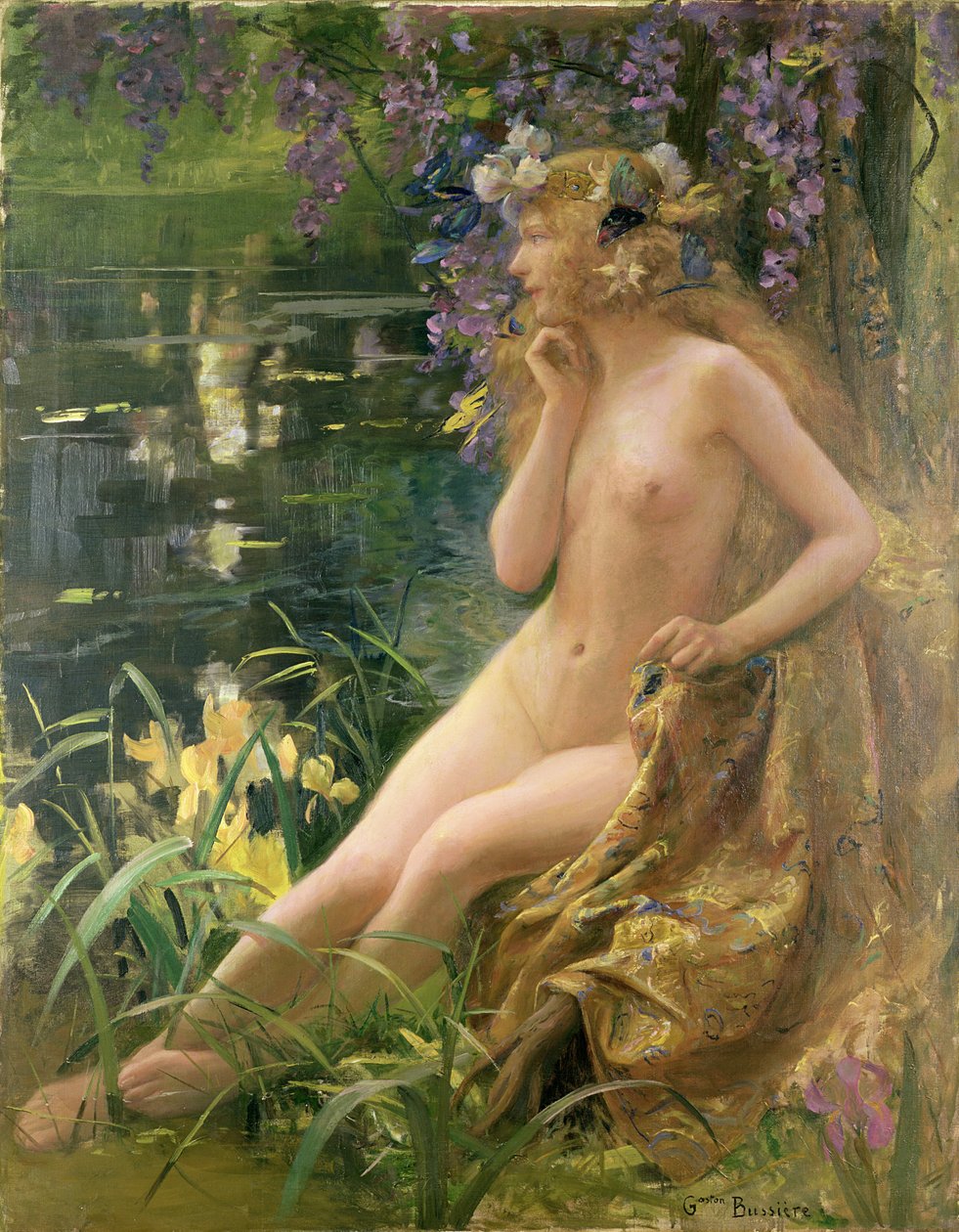 Vodní nymfa od Gaston Bussiere