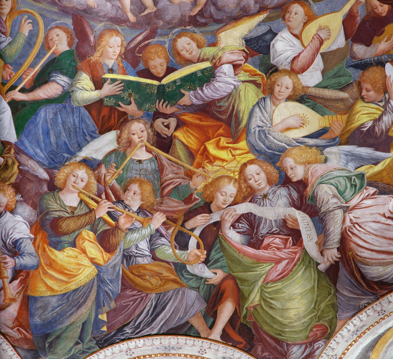 The Concert of Angels, 1534-36 (detail) (viz 175762) od Gaudenzio Ferrari