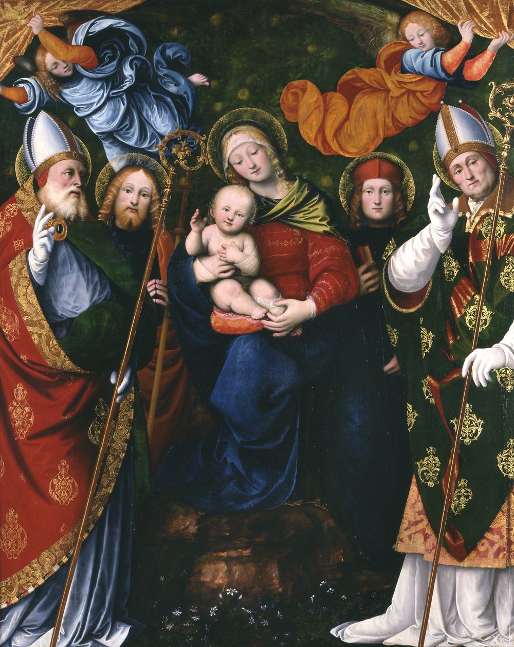 Madonna, dítě a svatí, 1516 (panel) od Gaudenzio Ferrari