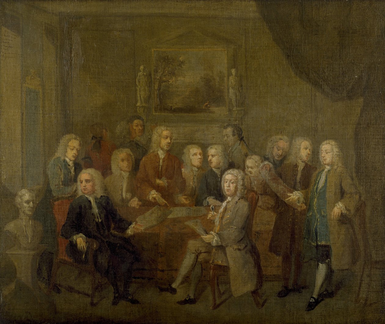 Shromáždění Virtuosi, 18. století od Gawen Hamilton