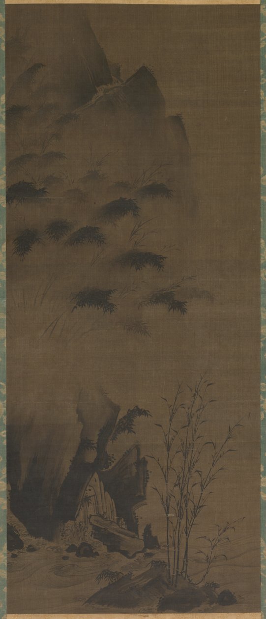 Bamboo in Rain, počátek 1500. od Genga