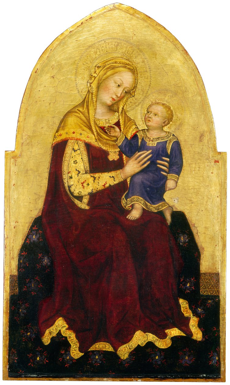 Madonna and Child Enthroned, cca 1420 (tempera na panelu) od Gentile da Fabriano