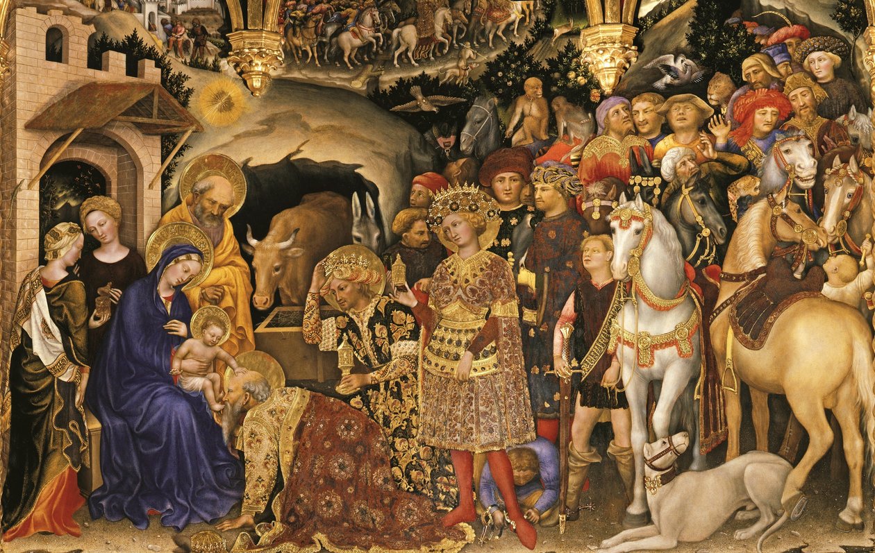 Klanění mudrců (detail) od Gentile da Fabriano