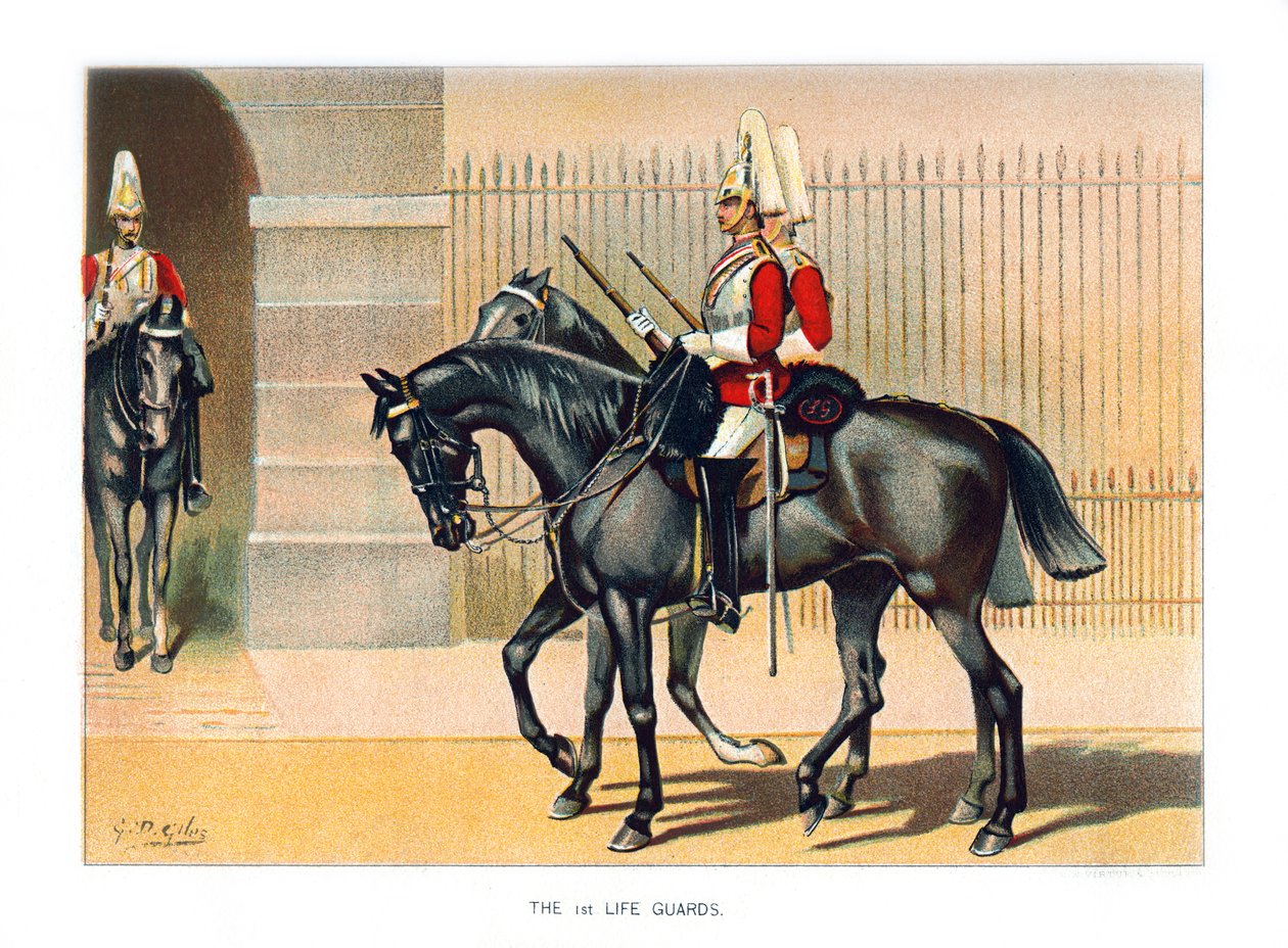 The 1st Life Guards, c1890. od Geoffrey Douglas Giles