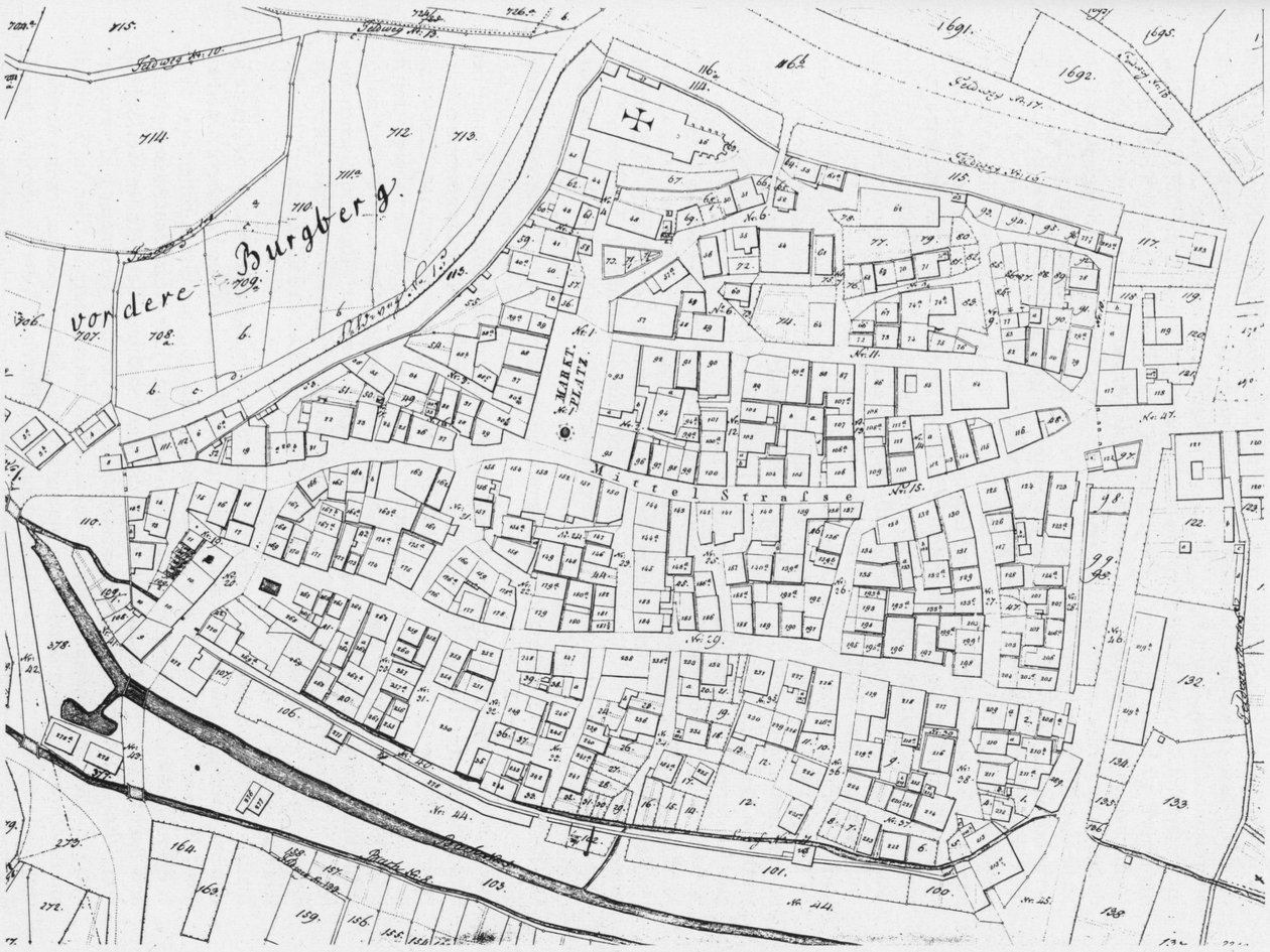 Stará mapa Weinsbergu od Geometer Jehle