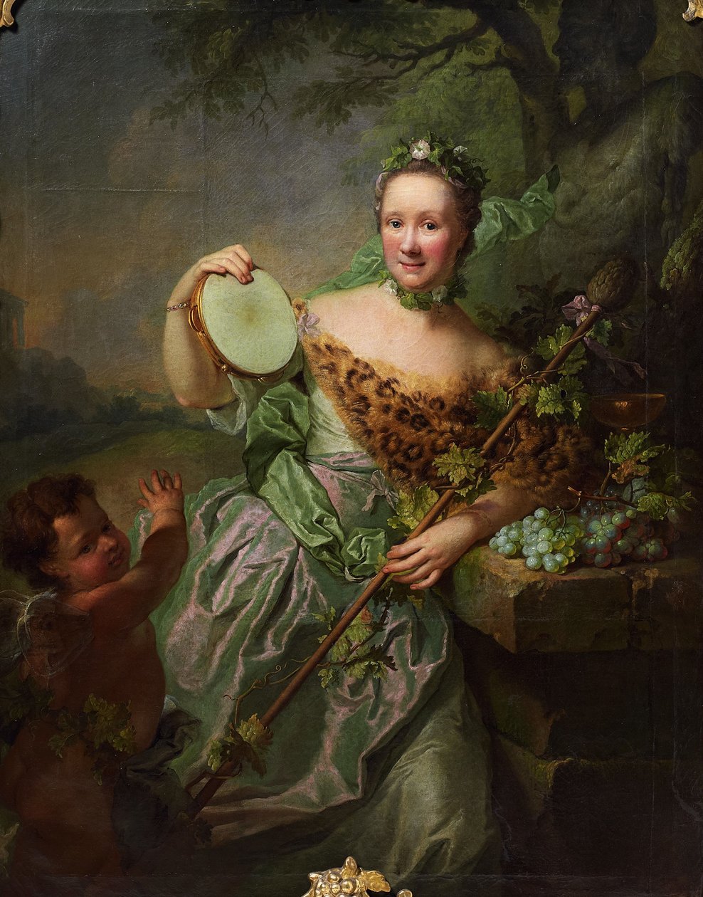 Portrét Anny Reginy von Olthoff jako Bachhantin od Georg David Matthieu