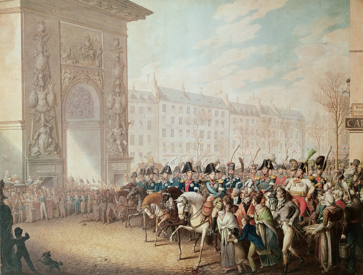 Vjezd císařů do Paříže od Georg Emanuel Opitz