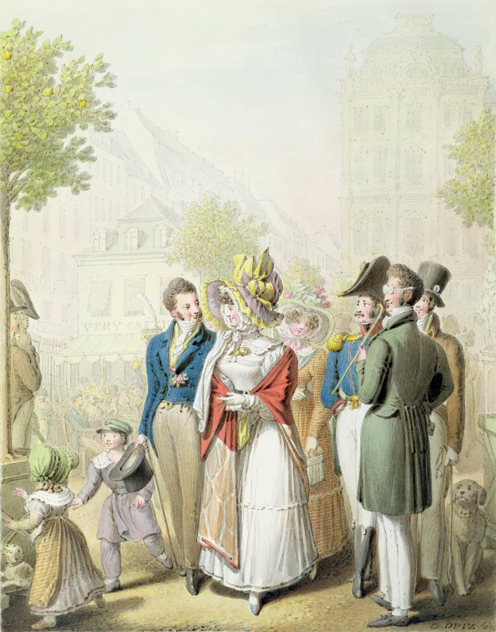 Jardin des Tuileries, z ‚Tableau de Paris‘ od Georg Emanuel Opitz