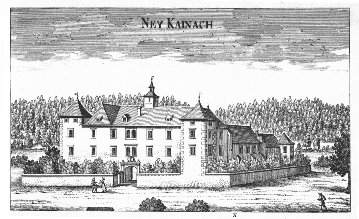 Schloss Ney Kainach, Neu Kainach nebo Klein Kainach od Georg Matthaus Vischer