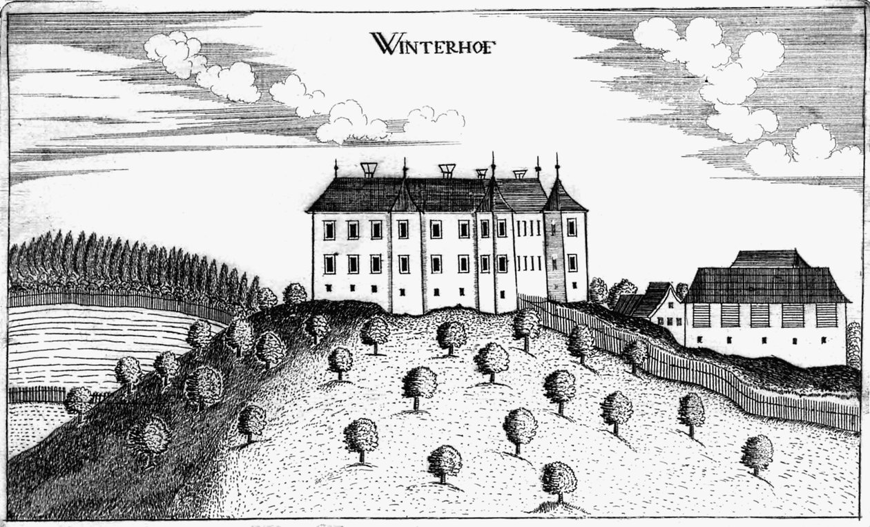 Zámek Winterhof ve Stögerdorfu od Georg Matthaus Vischer