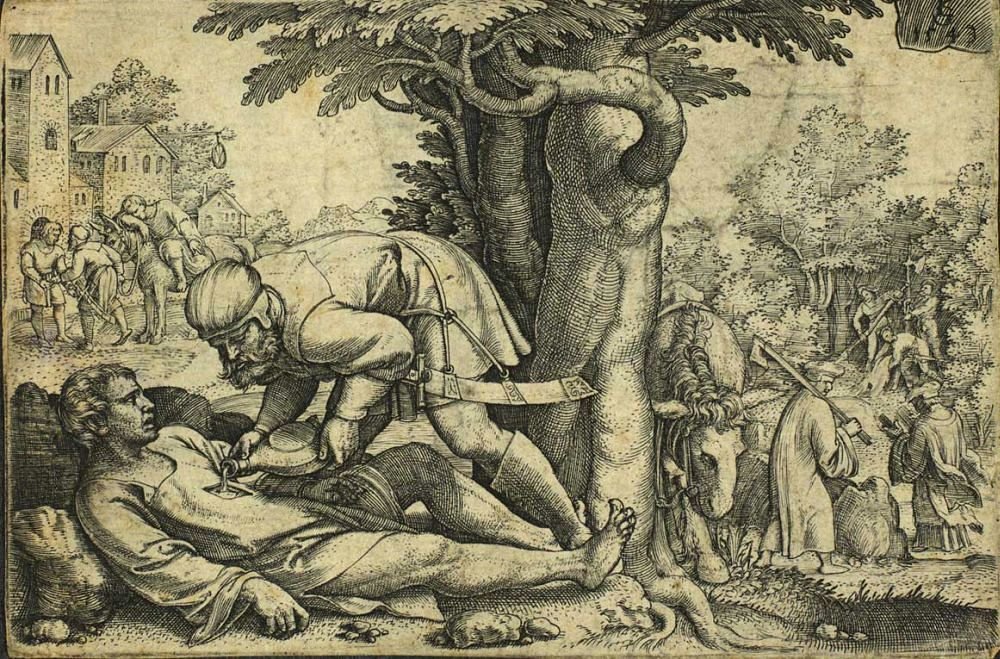 Dobrý Samaritán od Georg Pencz