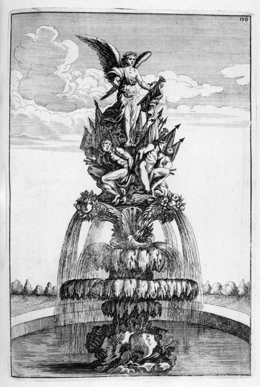 Návrh fontány, 1664 od Georg Andreas Bockler