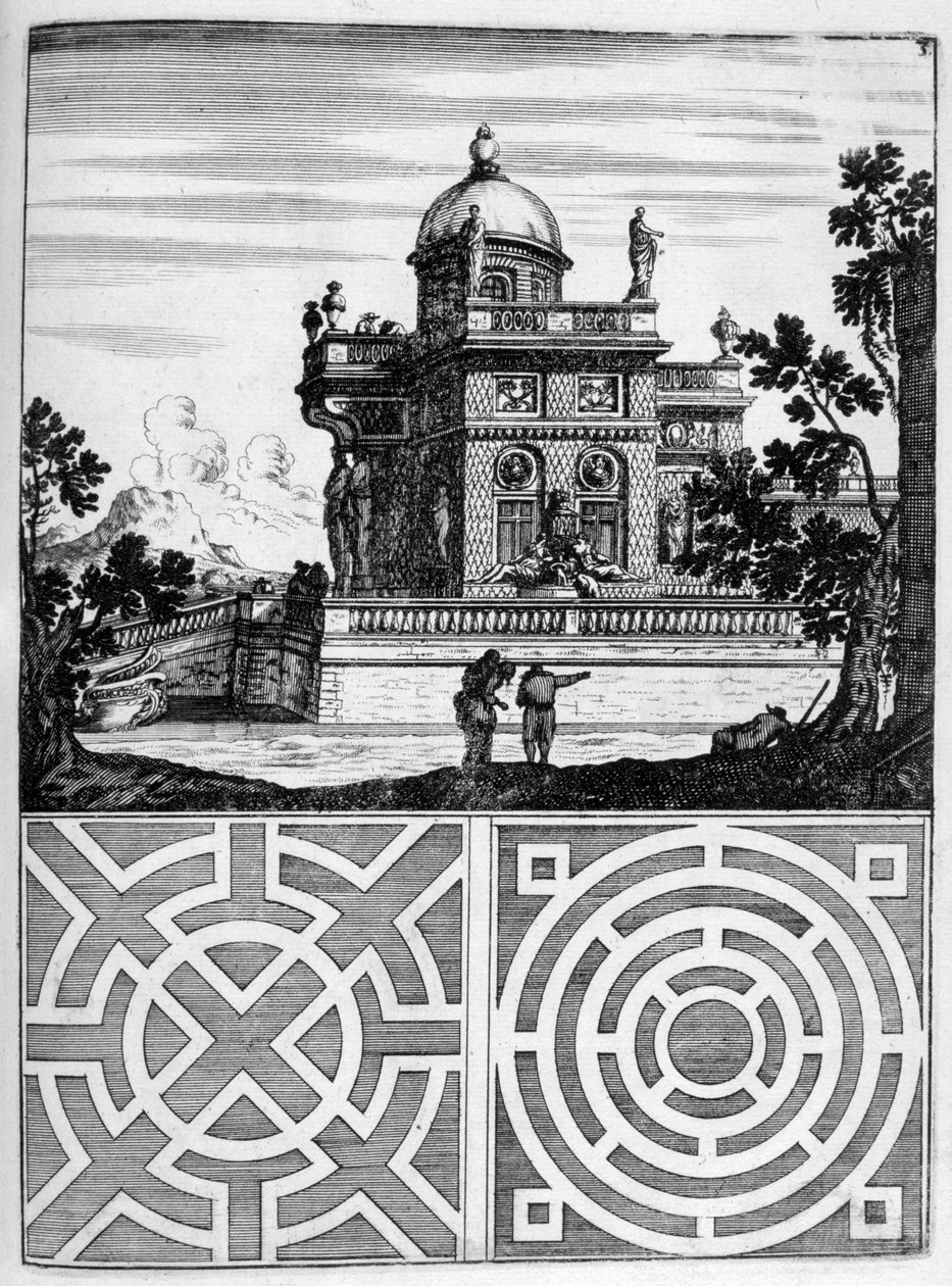 Návrh domu a zahrady, 1664 od Georg Andreas Bockler