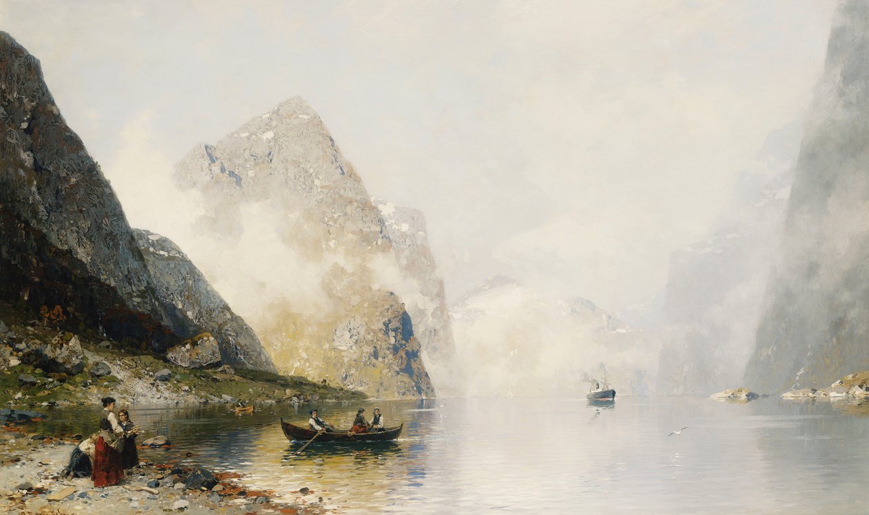 Scéna z fjordu od Georg Anton Rasmussen