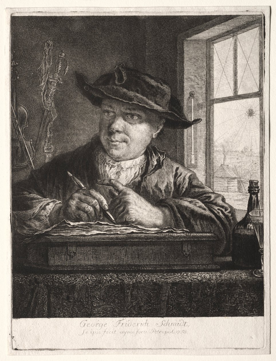 Autoportrét. od Georg Friedrich Schmidt