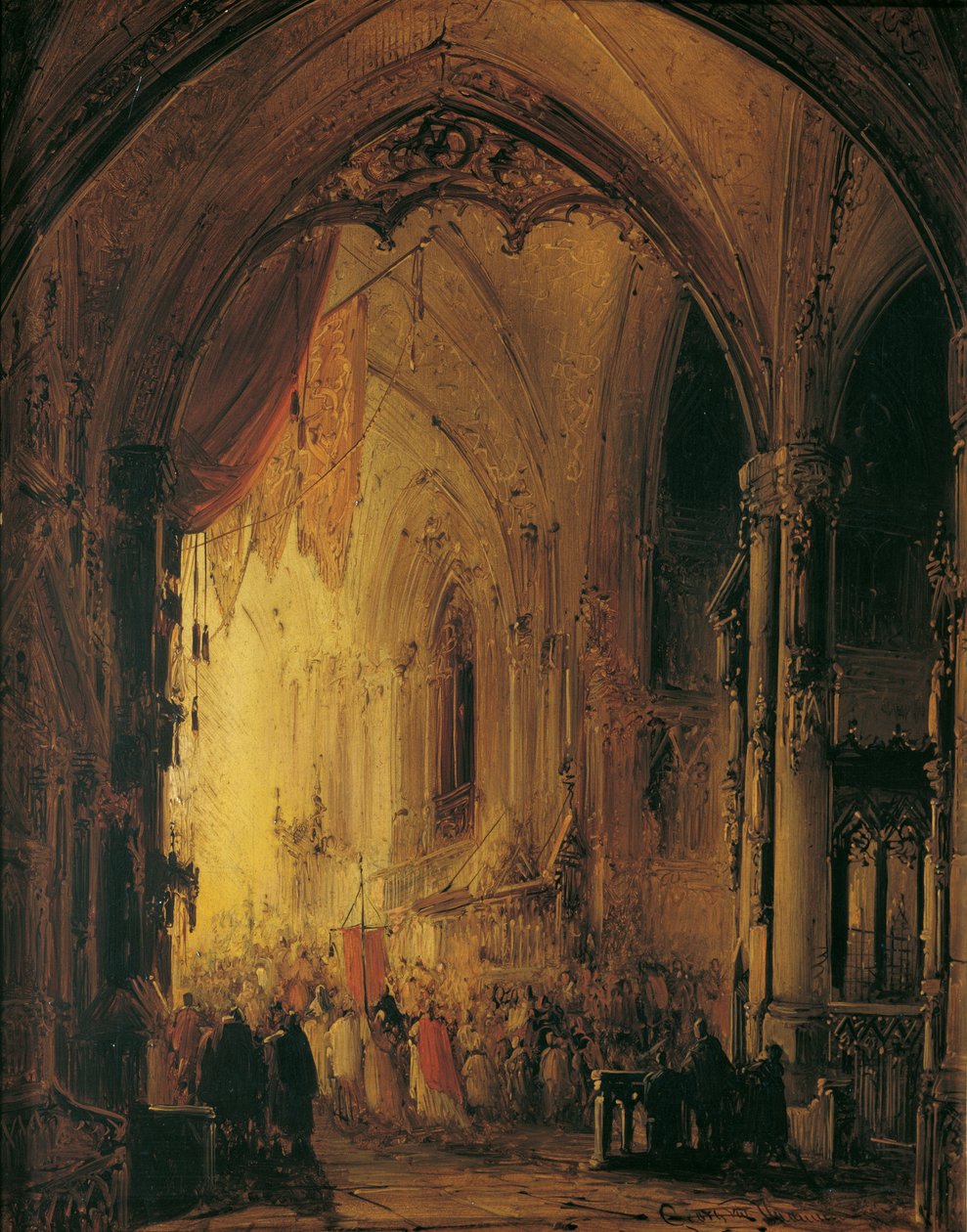 Průvod v katedrále od Georg Gillis van Haanen