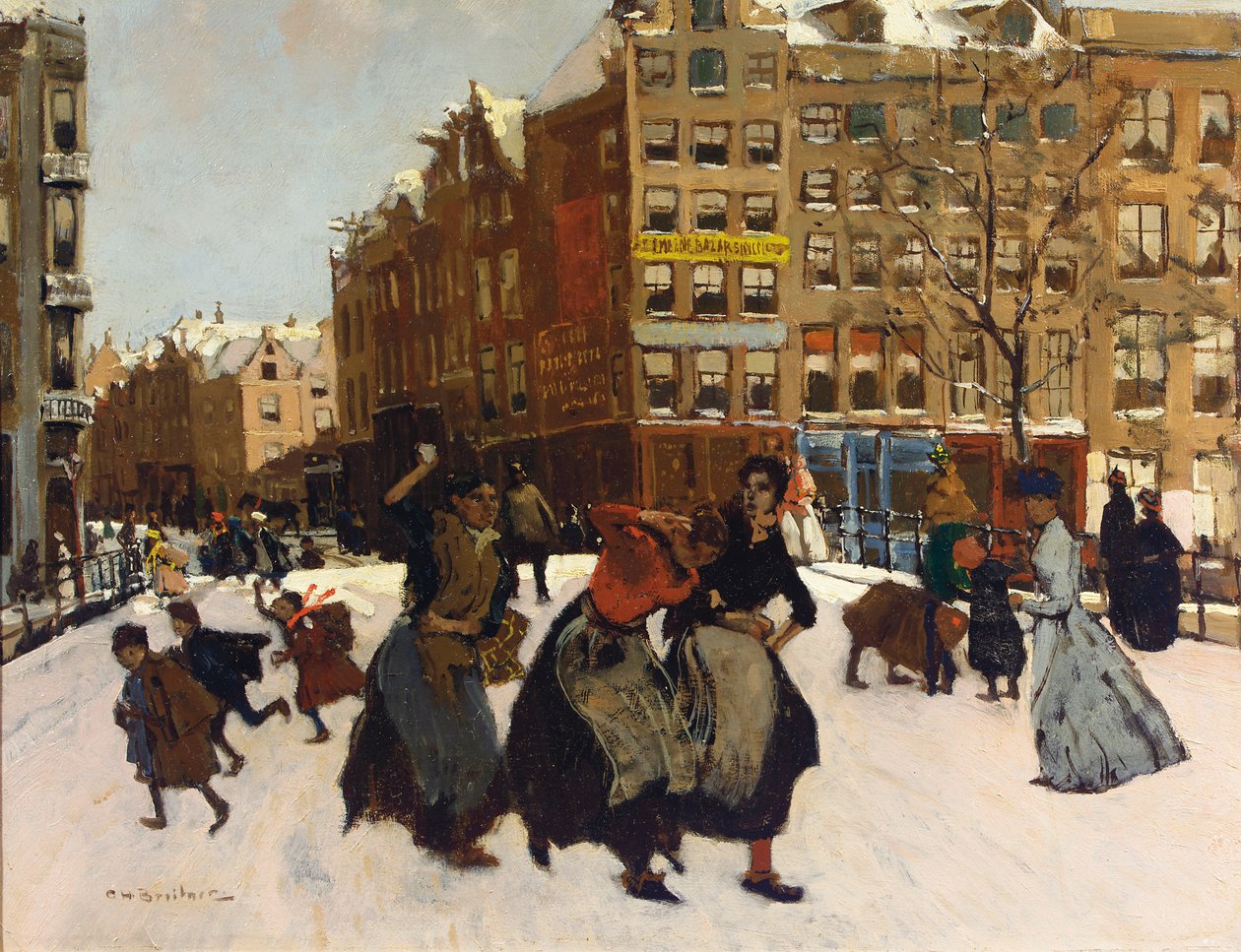 Zima v Amsterdamu, kolem roku 1898 od Georg Hendrik Breitner